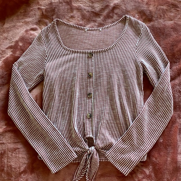 Red & White Long Sleeve Top - Picture 1 of 1